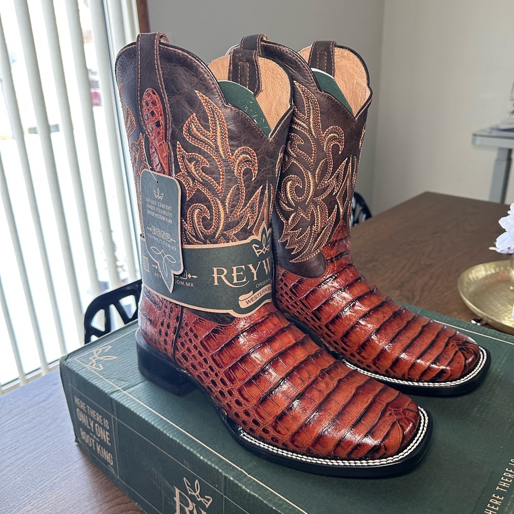 ReyWelt Men's Brown Western Boots 9.5